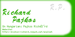 richard pajkos business card